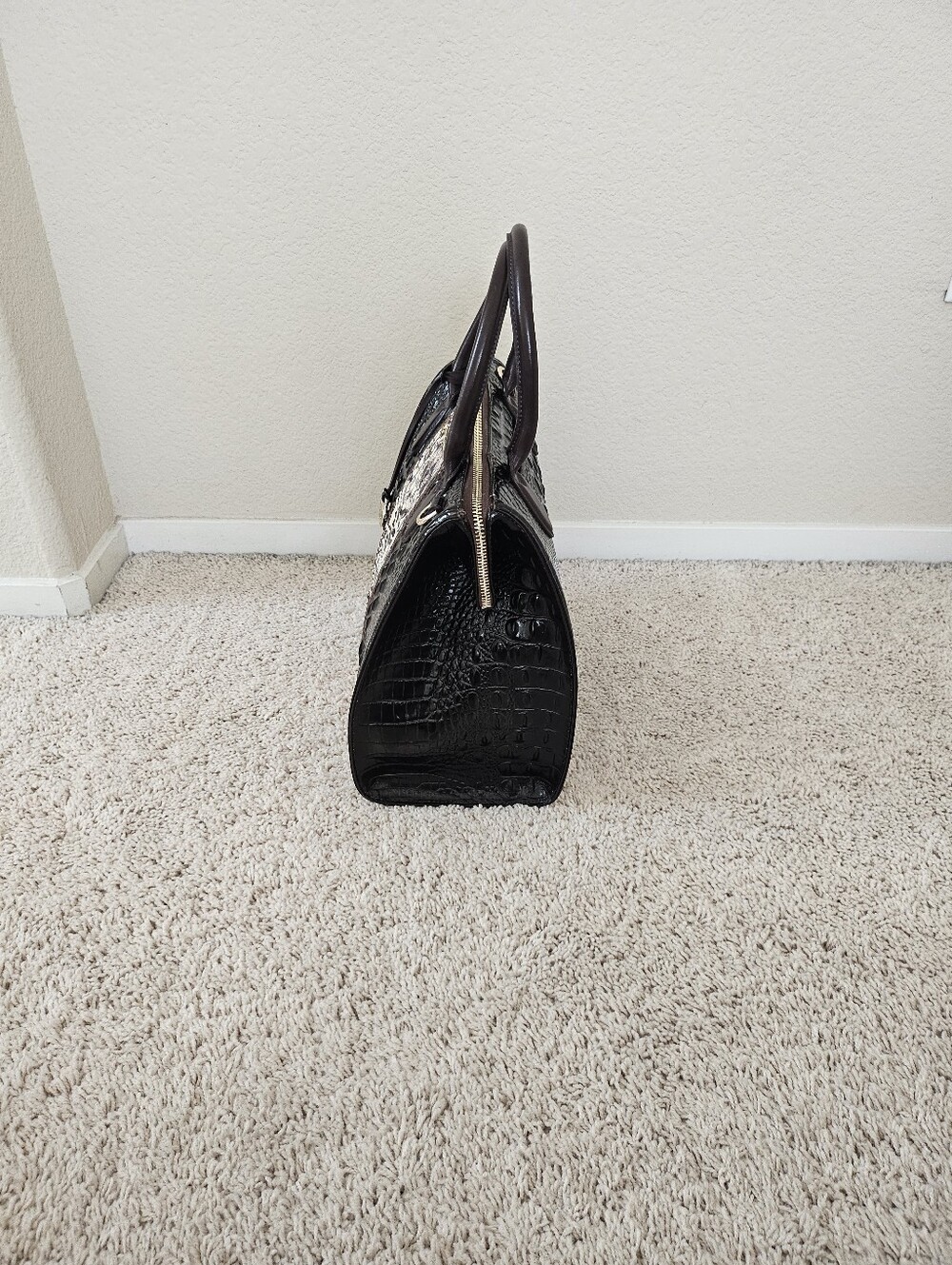 Brahmin Caroline Cocoa Goldspur Satchel - Picture 14 of 15